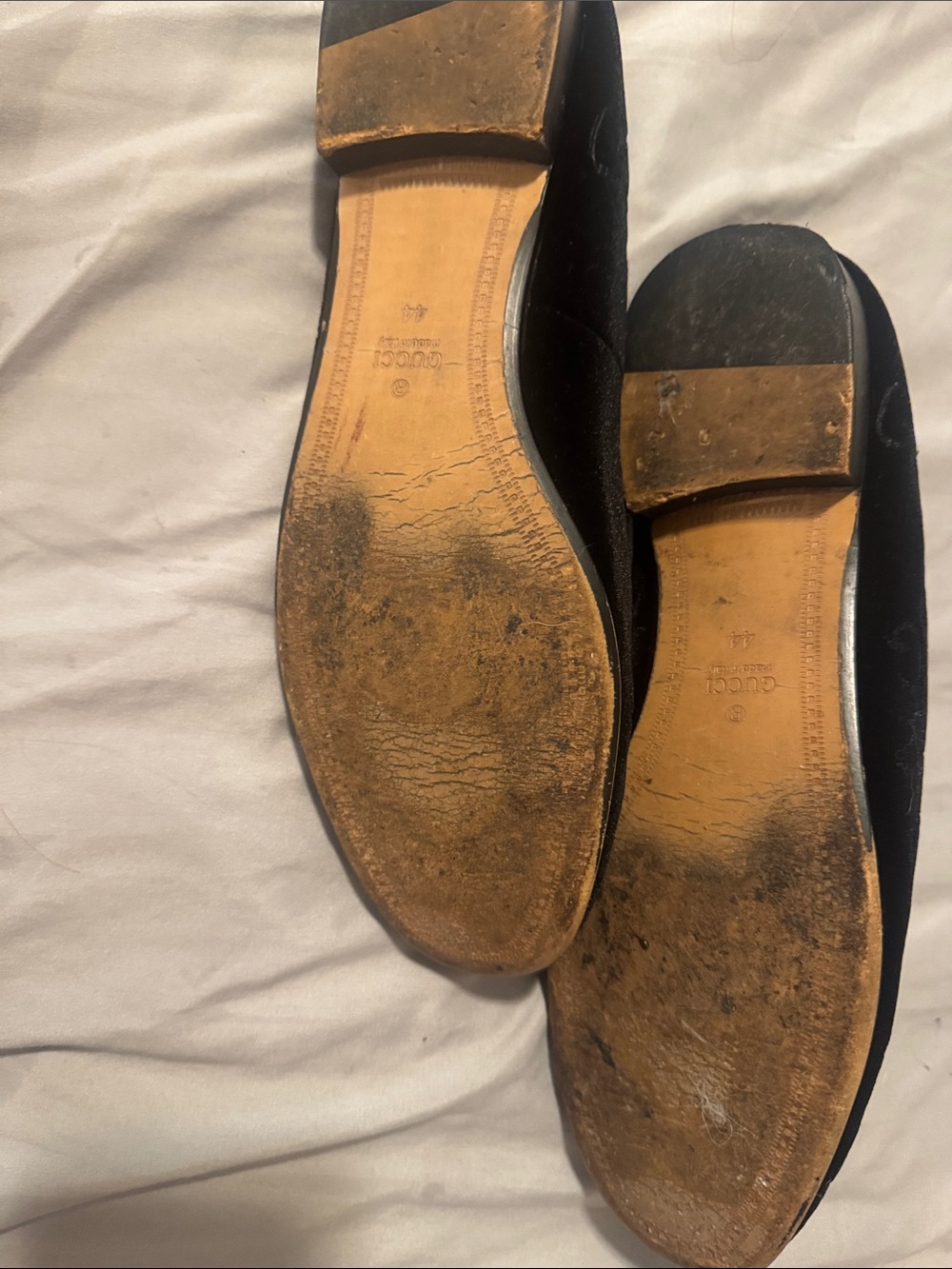 Gucci Black Velvet Horsebit Loafers - Picture 3 of 7